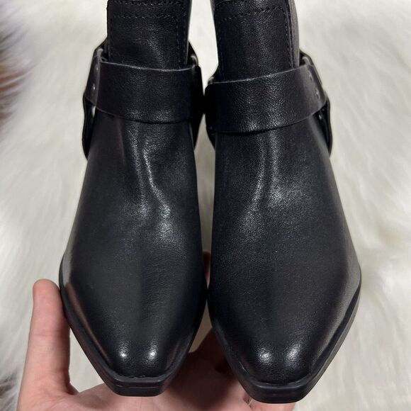 NEW Steve Madden Women's Size 6.5 M Black Leather Alessio Ankle‎ Boot Bootie - Picture 6 of 13